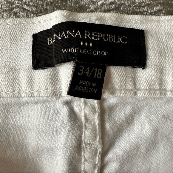 Banana Republic Wide Leg White Denim Pants - Picture 6 of 8